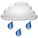 Regenschauer  * Niederschlagswahrscheinlichkeit 90% * Wind: 19.0km/h aus W * Zeitraum: 13:00 bis 19:00