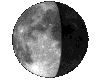 Mond, Phase: 60%, abnehmend Mond, Phase: 60%, abnehmend