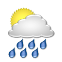 vereinzelt Regen  * Niederschlagswahrscheinlichkeit 90% * Wind: 30.0km/h aus W * Zeitraum: 18:00 bis 00:00
