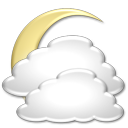 meistens bewölkt  * Niederschlagswahrscheinlichkeit 25% * Wind: 14.0km/h aus W * Zeitraum: 01:00 bis 07:00